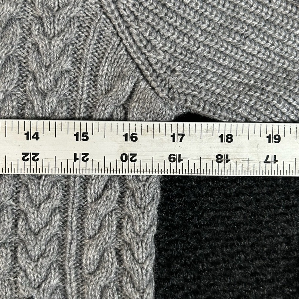 Diesel Boys Grey‎ Wool Blend Cable Knit Full Zip Hooded Cardigan Sweater Size 10 - Picture 5 of 7